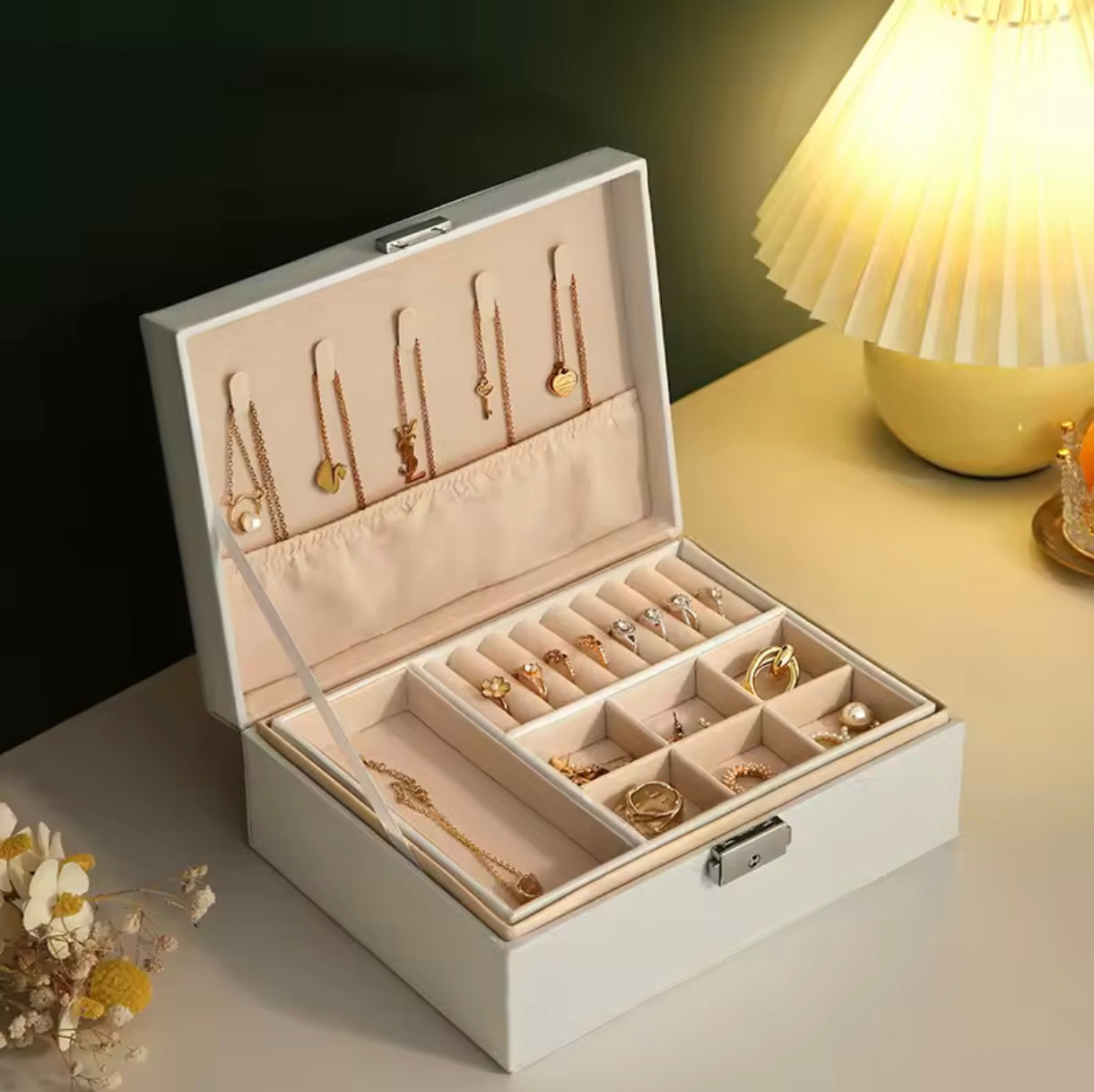 Caja Joyero Organizadora Doble Capa