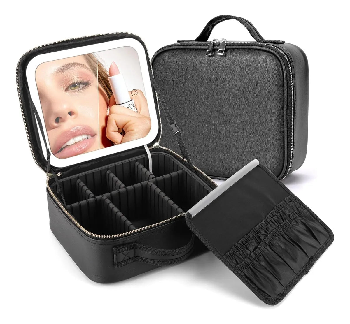 Estuche Maquillaje Portátil Con Luz LED
