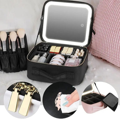 Estuche Maquillaje Portátil Con Luz LED